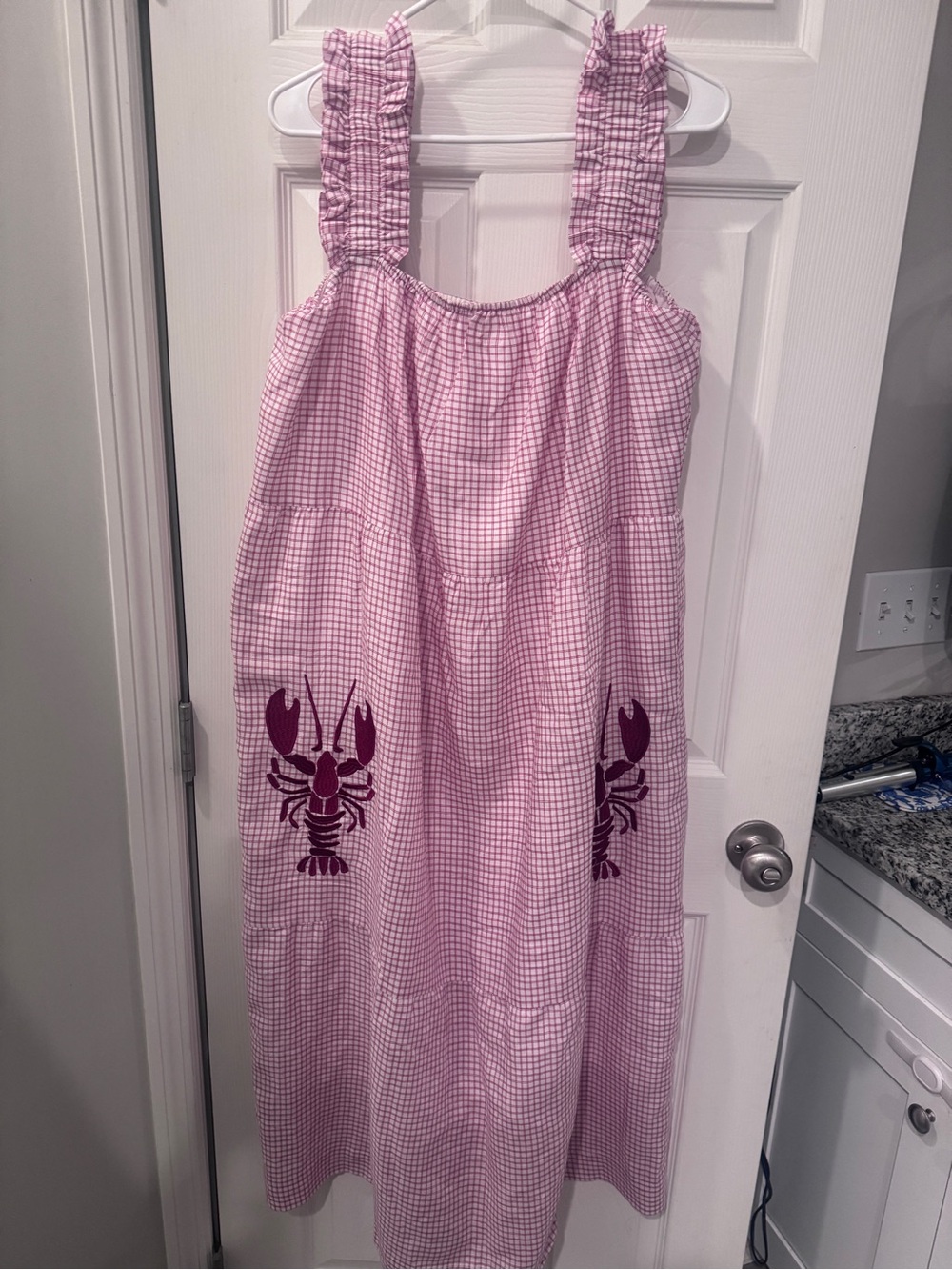 Avara Red Gingham Lobster Dress